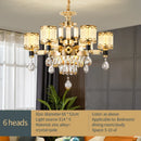 Crystal Chandelier Pendant Lamp for Living Room Home Decoration Luxury Romantic Dining Bedroom Ljojo