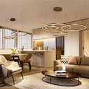 Modern Ring Chandelier Pendant Lamp for Bedroom, Ljojo Hanging Light for Living Dining Room.