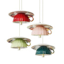 Colorful Tea Cup Pendant Lamps LED Ceramic Hanging Lamp - Ljojo