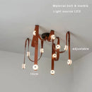 Italy Designer Belt Led Pendant Lights Dimmable Marble Luxury Chandelier by Ljojo for Home Decor Lighting