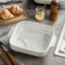 Ljojo Marble Grey Ceramic Bake Set - 1500 ML Porcelain Bake Plate Souffle Tapas Pie