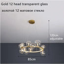 Nordic Design LED Pendant Lights: Sleek Glass Bubble Hanging Lamp by Ljojo