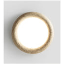 Nordic Yellow Travertine Ceiling Light Led Round Wabi Sabi Stone Lamp by Ljojo