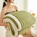 Ljojo 350g Full Extinction Wave Jacquard Blanket - Thick Coral Fleece Winter Blanket