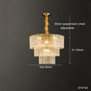 Ljojo Modern Glass Chandelier Lamp Luxury Home Decor Lighting Living Room