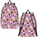 Ljojo Mickey Mouse Canvas Backpack: Large Capacity School Bag for Kids