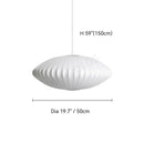 Denmark Designer Silk Pendant Lamp Minimalist Nordic Wabi Sabi for Hotel Restaurant by Ljojo.