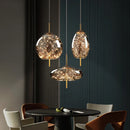 Ljojo Luxury LED Bedside Chandelier - Modern Art Glass Small Light