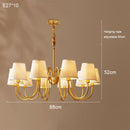 Ljojo Medieval Living Room Copper Chandelier Retro Dining Room Luxury Pendant Lighting