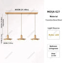 Ljojo Natural Travertine Stone Kitchen Island Pendant Light Japandi LED Ceiling Lamp