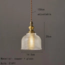 Copper Glass Pendant Light Elegant Dining Room Bedroom Foyer Hanging Lamp by Ljojo