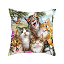 Cat Pattern Cushion Cover 45x45cm - Ideal Sofa & Home Decor Gift by Ljojo