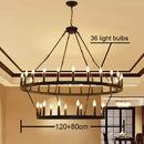 Ljojo American Industrial Style LED Pendant Light Modern Retro Candles Chandelier
