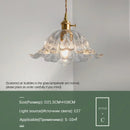 Ljojo Elegant LED Glass Petal Chandelier - Stylish Nordic Retro Lighting