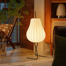 Wabi Sabi Pear Silk Floor Lamp - Modern Bedroom Lighting by Ljojo