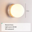 Ljojo Nordic Style Stone Wall Lamp Garden Sconce Light Fixture for Exterior Balcony Decoration