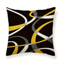 Abstract Geometric Printing Pillowcase in Yellow, Black, White, Gray for Ljojo Pillows