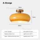Bauhaus Glass Pendant Light Orange/White Chandelier for Living Room by Ljojo