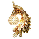 Gold White Peacock Crystal Wall Lamp | Modern Nordic Retro LED Wall Light by Ljojo