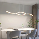 Black White LED Line Pendant Light Modern Nordic Minimalist Lighting by Ljojo