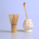 Ljojo Matcha Tea Set Bamboo Whisk Scoop Ceramics Bowl Handmade Ceremony Tool