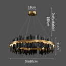 LED Pendant Light Luxury Crystal Chandelier for Master Bedroom Living Room by Ljojo