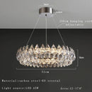 Large Chrome Crystal Chandelier Lighting for Living Room - Ljojo