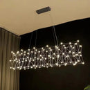 Ljojo Luxury Gold/Silver Starry Chandelier for Living, Bedroom, Dining Room