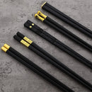 Ljojo Metal Chopsticks Set: Japanese & Chinese Sushi Alloy Non-slip Reusable Sticks