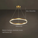 Ljojo Modern Acrylic LED Ring Chandelier for Home & Restaurant Decoration