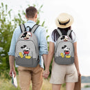 Ljojo Mickey Mouse Canvas Backpack: Large Capacity School Bag for Kids