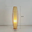 Ljojo Art Chinese Floor Lamp Retro Bamboo Weaving Living Room Tea Room Classic Lighting