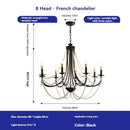 French Medieval Living Room Chandelier Rustic Minimalist Retro Master Bedroom Lighting Ljojo