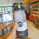 Ljojo 2L Sports Water Bottle with Straw - Portable Frosted Plastic Space Cup