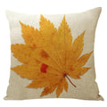 Ljojo Maple Leaf Print Linen Pillowcase for Home Decor and Sofa Comfort