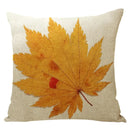 Ljojo Maple Leaf Print Linen Pillowcase for Home Decor and Sofa Comfort