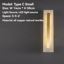 Ljojo Luxury Copper Wall Lamps for Living Room Staircase Corridor Marble Wall Lighting