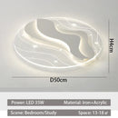 LED Ceiling Light for Bedroom Remote Control Dimmable Romantic Warm White Glow Soundproof Ljojo