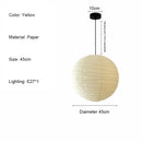 Japanese Art Rice Paper Ceiling Pendant Lamp | Elegant Living Room Chandelier -- Ljojo