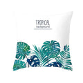 Flamingo Flower Rainforest Cushion Cover with Tropical Plant Animal Pattern by Ljojo