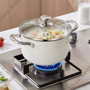Ljojo 304 Stainless Steel Non-stick Soup Pot with Lid - Induction Cooker & Gas Stove Compatible