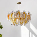 French Amber Glass Chandelier for Living Rooms & Bedrooms by Ljojo: Elegant Villa Hall Lighting