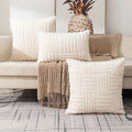 Grey Velvet Snowflake Decor Pillowcase for Sofa Couch Living Room by Ljojo