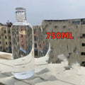 Ljojo 1000ml Glass Water Bottle with Time Marker Cover for
Water Drink and Outdoor, Transparent Large Capacity Bottle