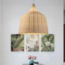 Rattan LED Pendant Lights Vintage Chandeliers - Island Handmade Woven Design