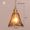 Amber Glass Pendant Lamp LED E27 Hanging Light by Ljojo
