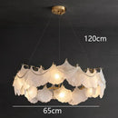 Ljojo Luxury Ginkgo Leaf Glass Pendant Light for Dining Room
