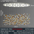 Ljojo LED Glass Ceiling Chandelier for Hotel Lobby Restaurant Art Lighting Fixtures
