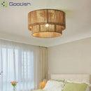 Ljojo Modern Minimalist Nordic Rattan Bucket Chandelier for Living Room Decoration