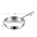 Ljojo 316 Stainless Steel Non-Stick Frying Pan Wok for Gas Stove Induction Pot